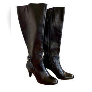 Antonio Milani Nicole, black leather knee-high boots women 8